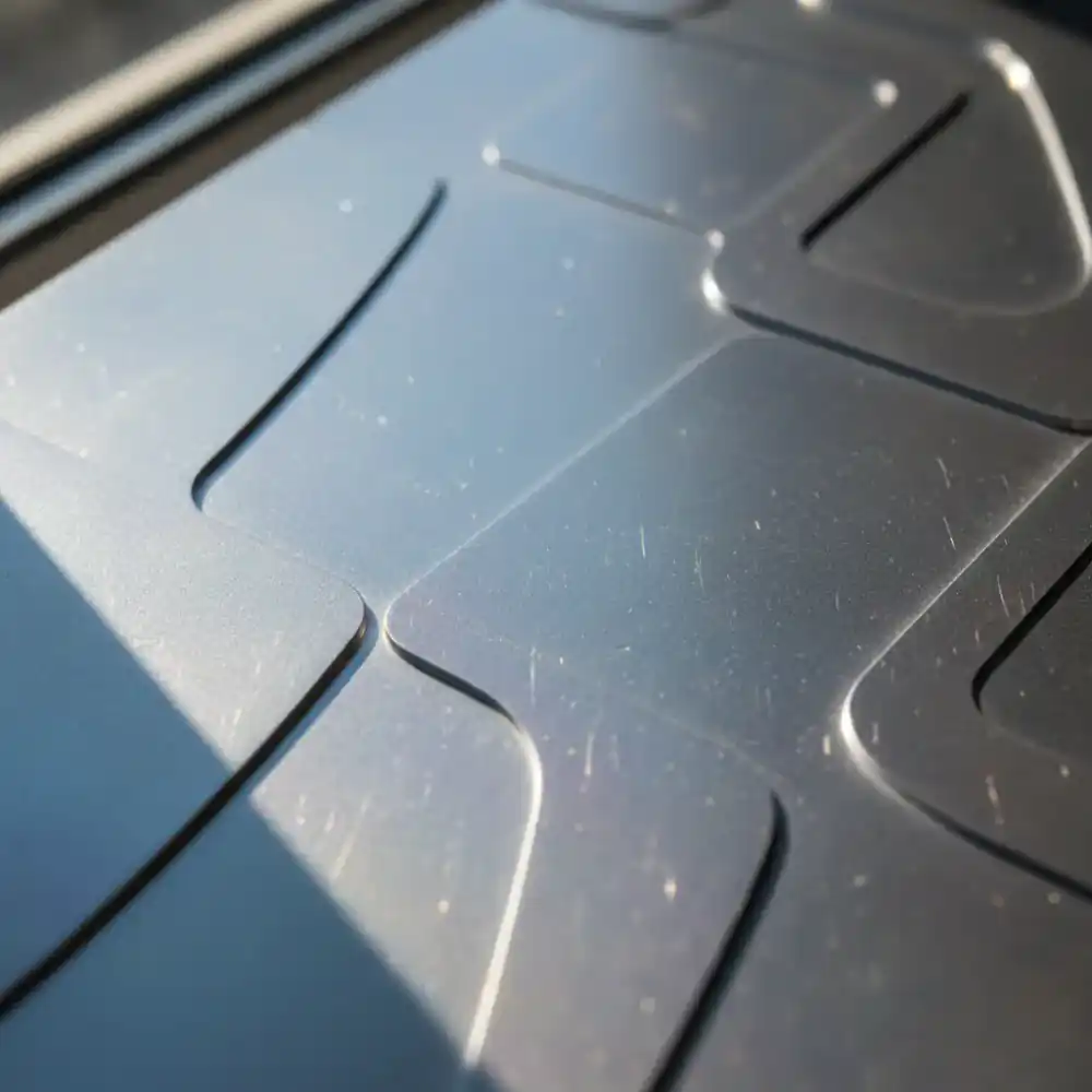 Close up of anodized aluminum texture