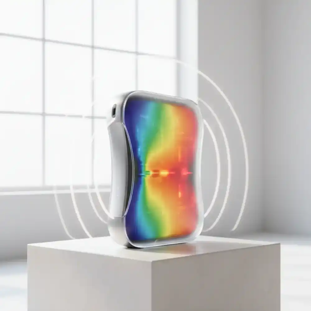 Power bank thermal heat map conceptual visualization