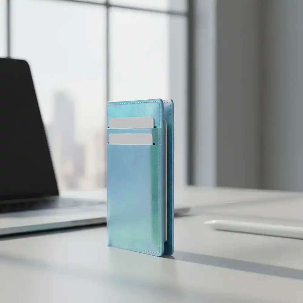 Close up of the ultra-slim wallet profile